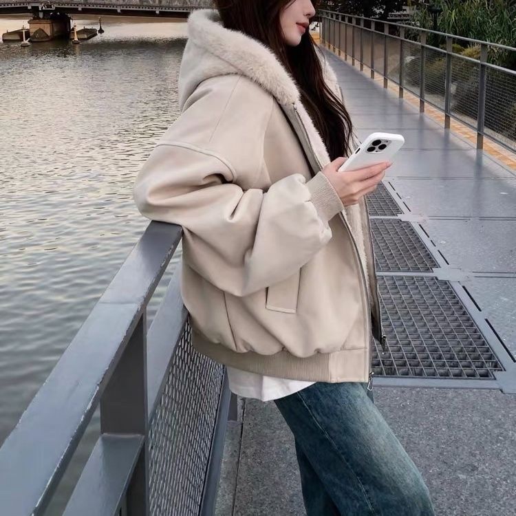 American-Style Hooded Jacket with Mountain Eagle Design, Cotton-Padded Jacket for Men and Women, Winter Thickened and Warm Cleanfit Couple's Cotton Coat