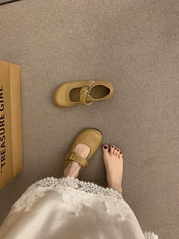 复古内增高玛丽珍鞋女2025春秋季新款圆头小红鞋勃肯单鞋休闲皮鞋|undefined