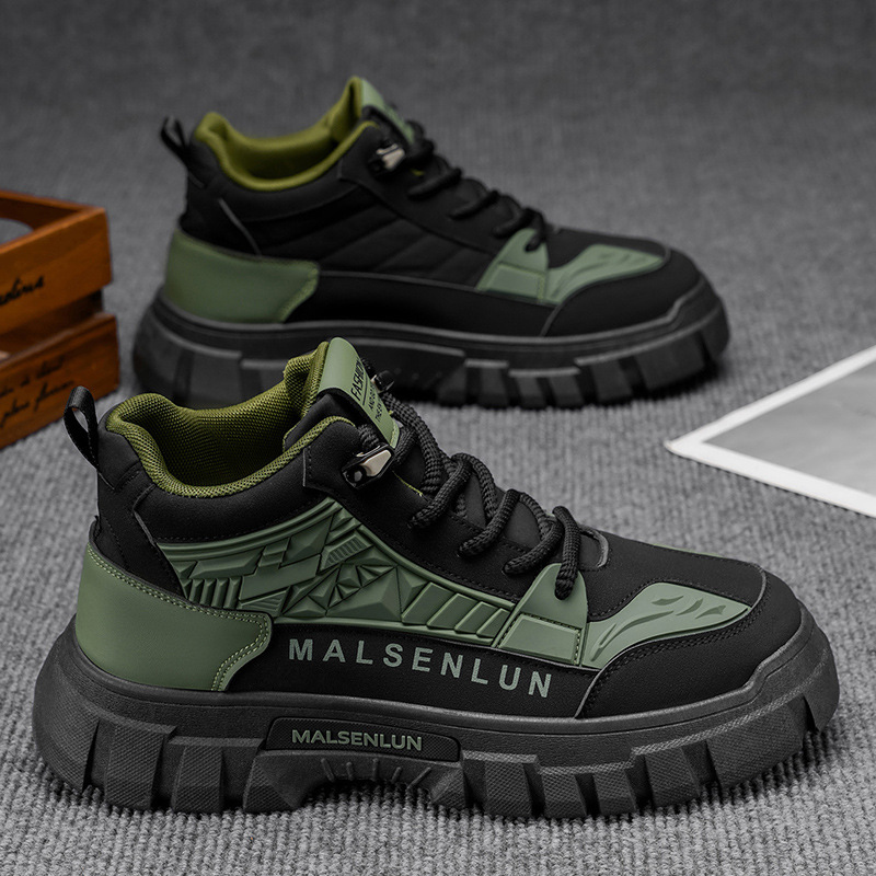 Martin botas de invierno para hombres, botas de herramienta de locomotora retro americanas, zapatos de montaña al aire libre impermeables, antideslizantes, zapatos de protección laboral.