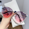 Sunglasses, sun protection cream, suitable for import, new collection, cat's eye, internet celebrity, fitted, UF-protection