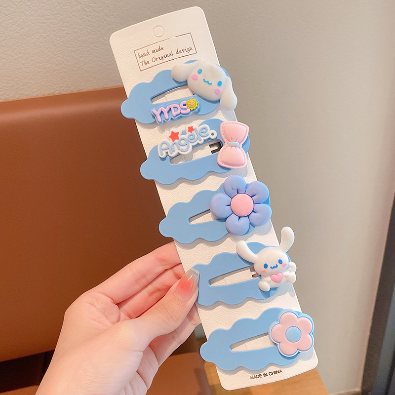 Red de Internet para niños horquilla tocado 2025 nueva niña horquilla niña linda bebé flequillo clip de cabello roto