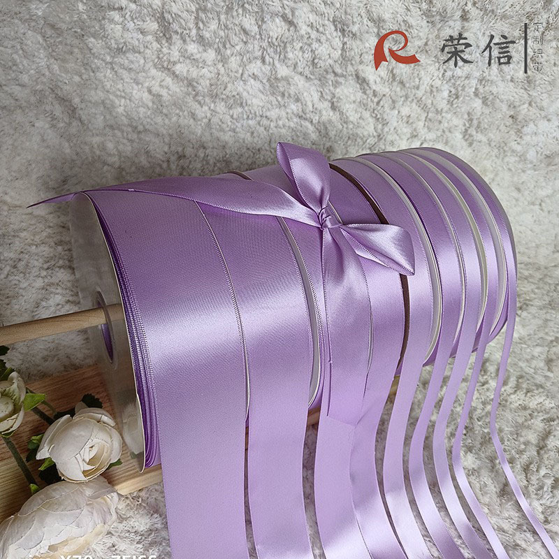 활 액세서리 DIY 수제 헤어 액세서리 선물 상자 포장 리본으로 타로 보라색 폴리 에스테르의 재고 직접 판매