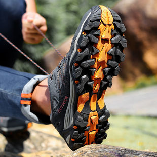 Foreign trade spring and summer outdoor climbing men's shoes breathable sneaker non-slip wear-resistant professional climbing shoes hiking Xi Jin