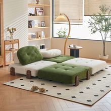 日式模块沙发组合小户型实木豆腐块客厅方块懒人榻榻米单人北欧厂