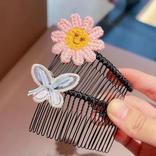 Korean version of children's broken hair artifact, anti-slip hair comb for the back of the head, little girl's flower insert comb, bangs arrangement hairpin headgear