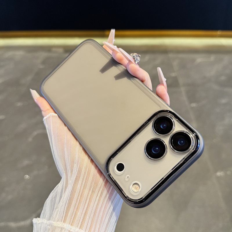简约透明硅胶适用iPhone17手机壳新款电镀镜框苹果16高级感保护套|undefined