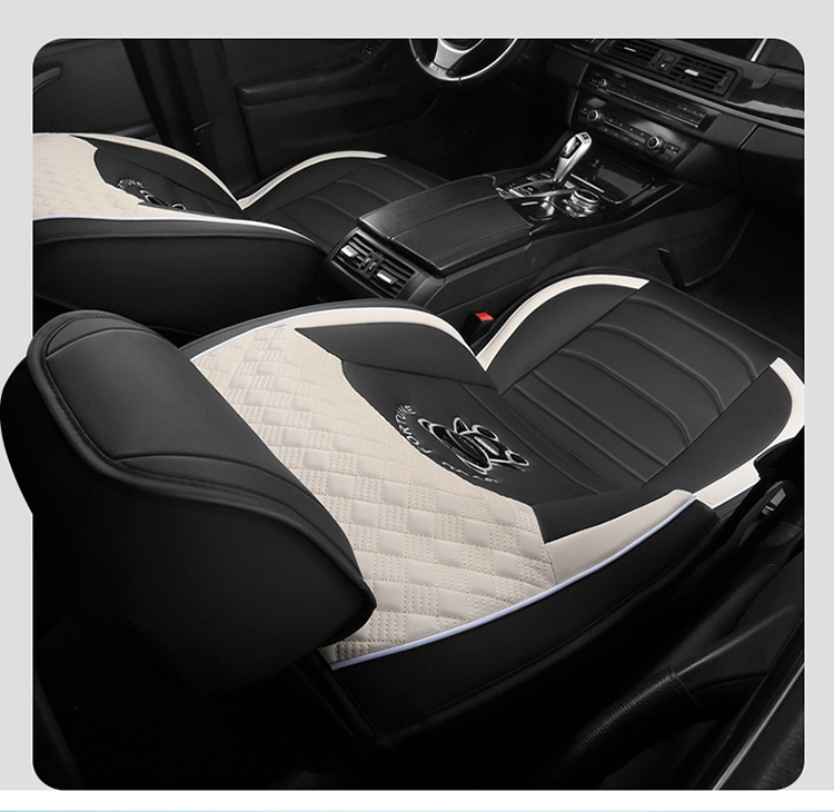 2022 New Bear Cartoon Car Seat Cushion Full Surround Special Seat Cover Universal for All Seasons New Seat Cover