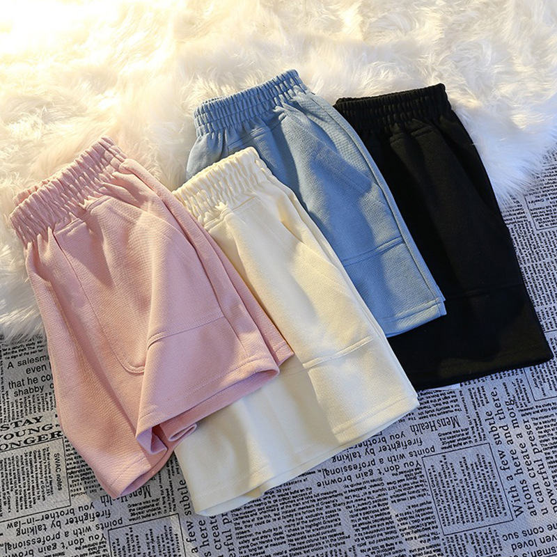 Japanese Running Sports Hot Pants Women's Summer Loose Trendy Ins Korean Style Casual High Waist Wide Leg Casual Home Shorts