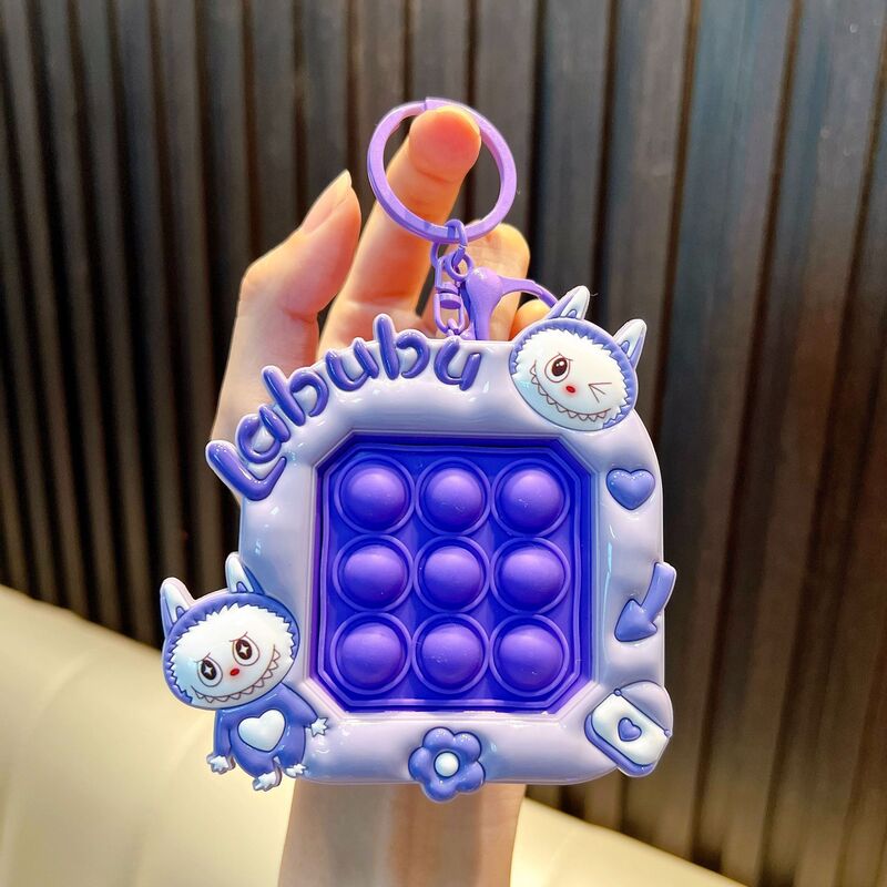 速押しおもちゃピンチキーホルダー楽しい学生バブルカーのキーチェーン人形マシン小さなペンダント卸売|undefined