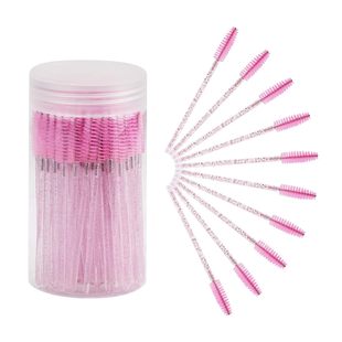 Cross-border 100PCS disposable eyelash brush makeup brush eyelash extender eyebrow brush suit barrel makeup tools