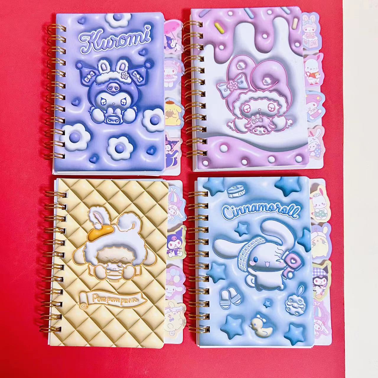 Cuaderno Espiral con Diseño de Mascota Adorable, Cuaderno Escolar Kuromi de Alta Calidad, Planificador Espiral con Hojas Intercaladas, Diario, Agenda.