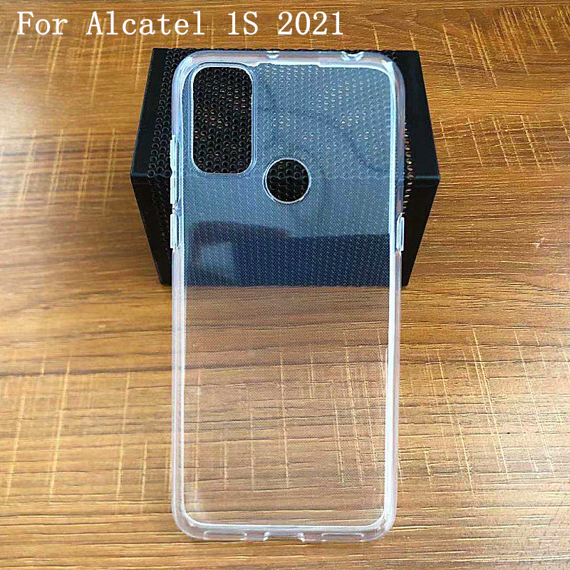 适用Alcatel 1S 2020 阿尔卡特1S 2021全透明手机壳光面防水纹