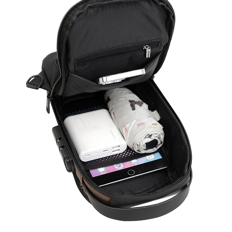 Nuevo bolso de pecho moda moda multifuncional mochila de pecho deportivo puerto de carga USB alta sensación de hombre mochila