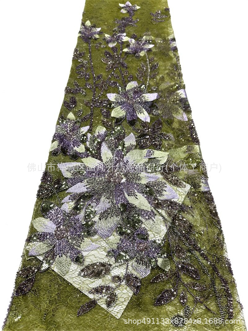 Dayuan Duo flor tridimensional industria pesada clavos hilo de malla cena de cumpleaños celebridad espectáculo alfombra roja alta tela de vestido