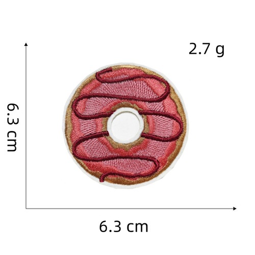 Wholesale delicious donut cloth stickers, colorful round luggage decoration, clothing hole repair subsidies, cross-border creative food and toys