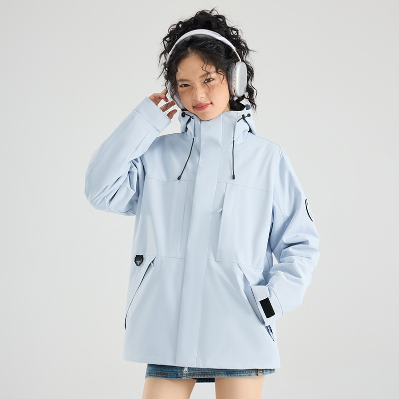 25新款骆陀冲锋衣女三合一秋冬情侣防风防水户外动登山服男外套潮|undefined