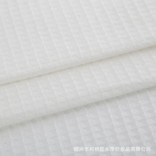 厂家定制全棉21S华夫格染色面料