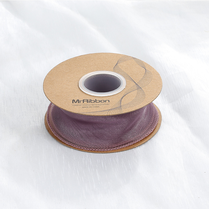 En stock al por mayor 4cm Phnom Penh fishtail hilo llano envuelto flor amplia cinta onda cinta ramo de flores material de embalaje