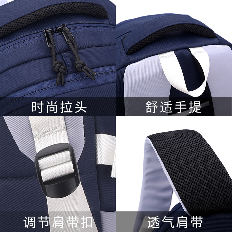 Peces naturales 2024 nueva mochila de tirón de gran capacidad de seis ruedas de escalada de escaleras mochila de doble propósito mochila de estudiantes de primaria