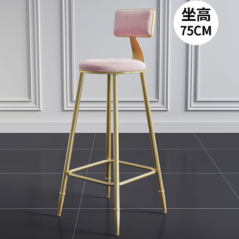 Silla de bar de hierro forjado simple taburetes de bar modernos para comidas caseras respaldados taburetes de bar de lujo ligero image 42