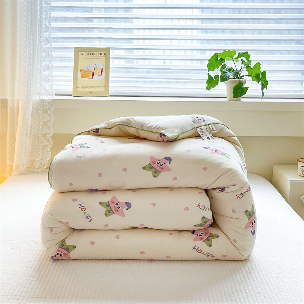 Edredón infantil de invierno, algodón de tejido de leche suave, 80% fibra antibacteriana, lavable y amigable con la piel