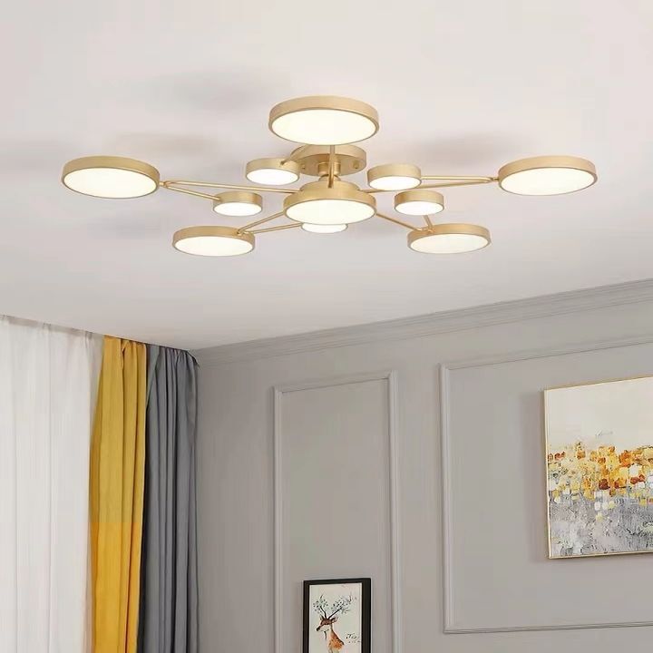 北欧リビングルームランプ LED シーリングランプ寝室ランプライト高級シンプルな音声スマートランプインターネット有名人ホームレストランランプ|undefined