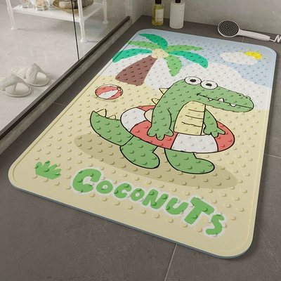 Avtomobil döşəmə paspasları — Mat, Bathroom Toilet Waterproof - beach-crocodile-4070cm-environmentally-friendly-and-odorless