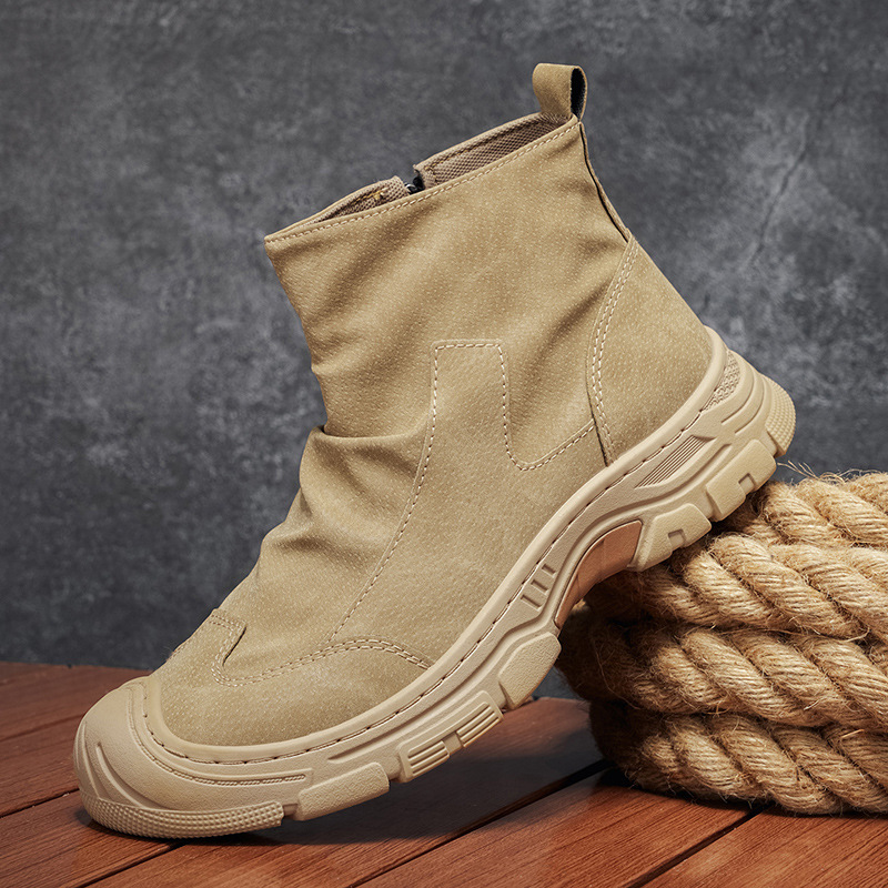 Botas Martin de Trabajo Altas para Hombre de PU y PVC, Transpirables y Con Aumento de Altura, para Uso Casual y Trabajo