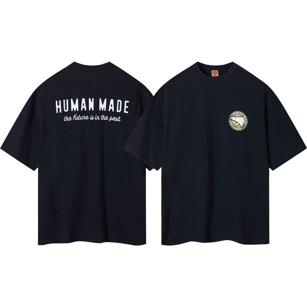 Marca de moda japonesa de bambú pesado algodón suelto pareja de hombre y mujer cilindro camiseta de manga corta media manga TEE