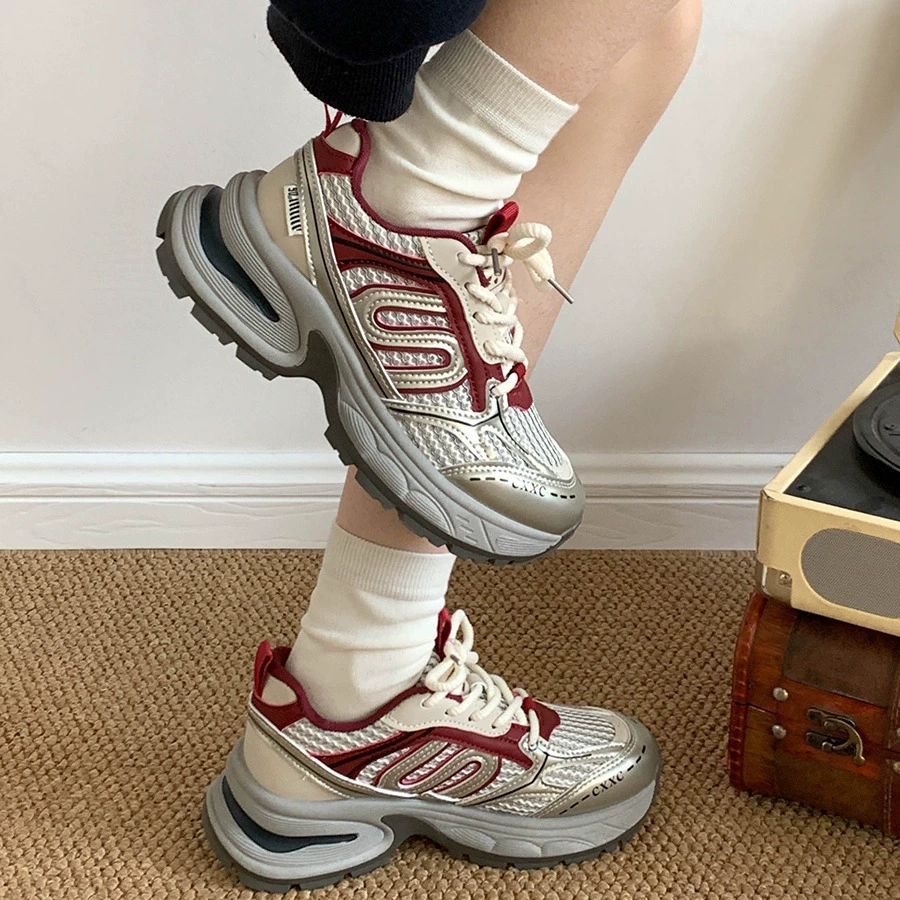 Женские кроссовки на толстой подошве в стиле ретро-хонконг, новинка весны 2024, легкие студенческие спортивные туфли, модные