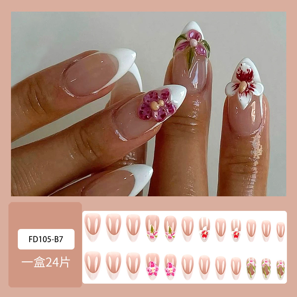 Comercio exterior en caliente en relieve de uñas tridimensionales elegantes dibujos de flores coloridas para usar uñas de atmósfera suave parches de manicuras