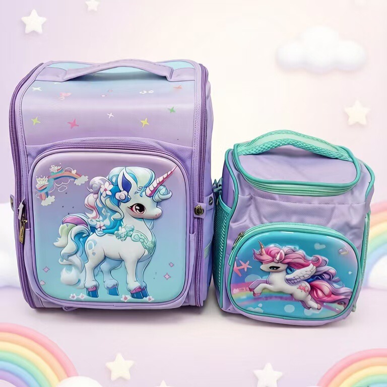 Lunch Bags Are Directly Supplied by the Manufacturer to Primary School Students, All-In-One School Bags with Large Capacity, Weight-Reducing and Spine-Protecting Backpacks