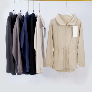 New waist high collar jacket coat women's yoga sports loose coat