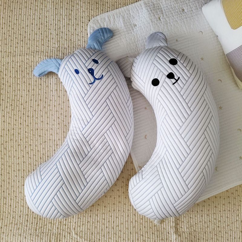 夏用アイスシルク子供用横向き寝枕、足を挟む赤ちゃん用ベッドセパレーター、赤ちゃんなだめる人形、取り外し可能で洗える|undefined