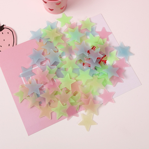 Luminous stickers star wall stickers bedroom children and girls room decorations 3d three-dimensional wall stickers fluorescent stickers wall decoration