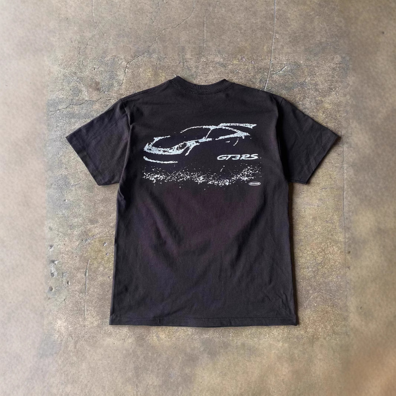 250g Heavy Cotton! Oldschool American Retro Car Car Porsche Gt3 Printed Short-Sleeved T-Shirt 250g Heavy Cotton! Oldschool American Retro Car Car Porsche Gt3 Printed Short-Sleeved T-Shirt