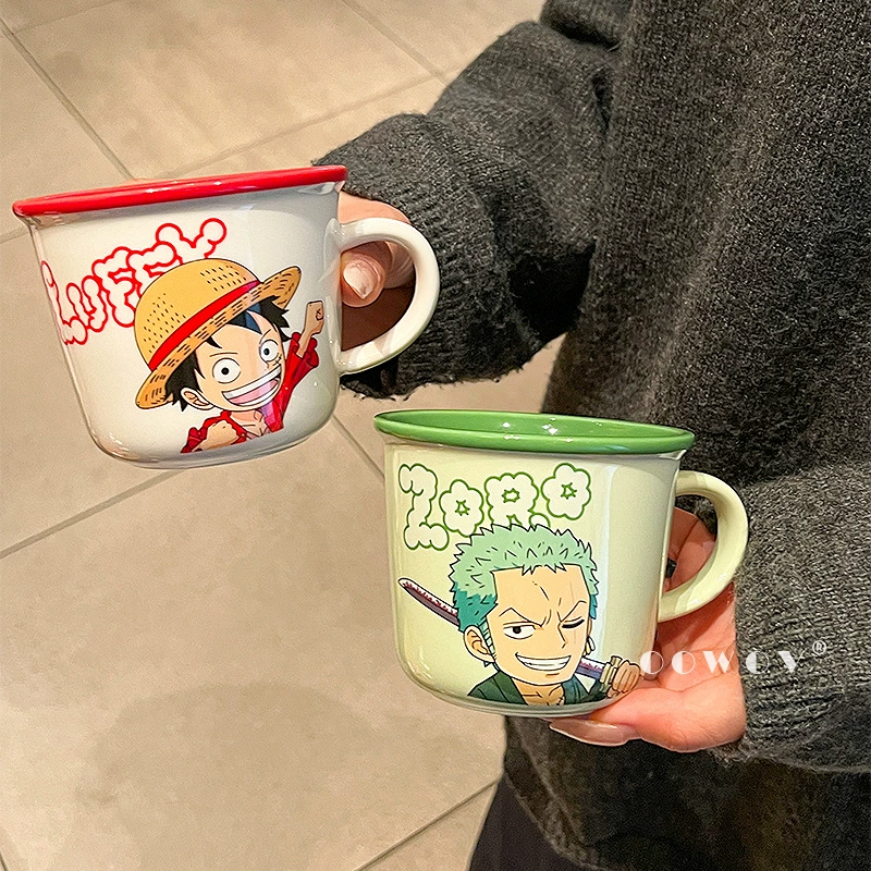 One Piece Лuffy Чоппер Зоро керамическая кружка новая мультфильм кружка высокого обзора для дома и офиса пара кружек