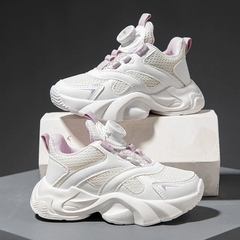 Детская сетчатая обувь для девочек кроссовки весной и осенью новые дышащие туфли для девочек