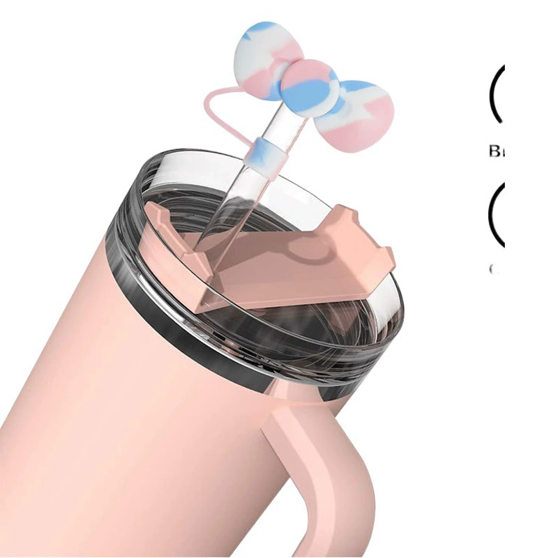 Трансграничная новая соломенная заглушка карамельного цвета с бантом Пылезащитная крышка 10 мм соломенные аксессуары чашка для питья соломенная Пылезащитная заглушка