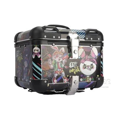 Motorcycle trunk Rounded Corner Trunk Electric - 40l-stickers