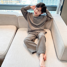 男童秋装纯棉睡衣套装2025新款保暖儿童装冬季青少年秋冬款家居服