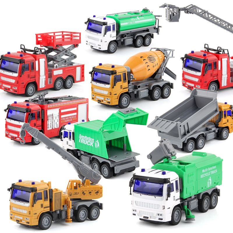 Coche eléctrico de control remoto para niños coche de ingeniería coche de limpieza coche camión de bomberos coche modelo niño juguete al por mayor