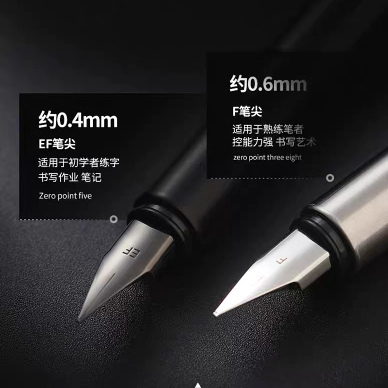 Jinhao 35 pluma de acero extremadamente negro metal adulto Oficina regalo para estudiantes y profesores al por mayor para la práctica de la caligrafía