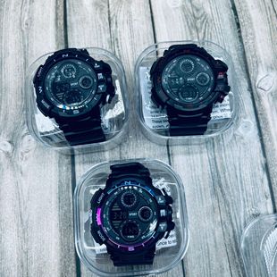 Electronic Watch Net Red new student watch boys and girls transparent plastic box packaging Guangzhou movement watch