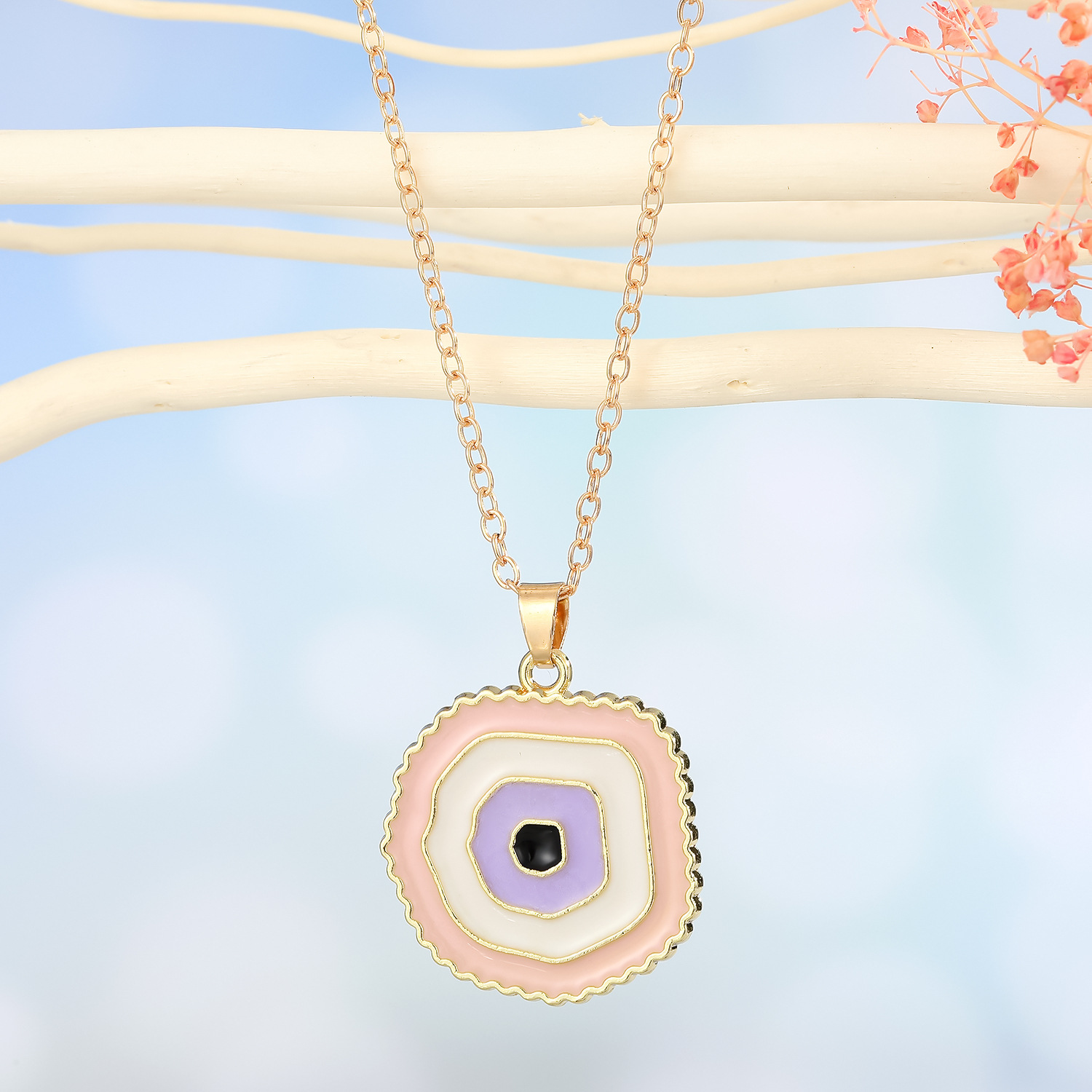 fashion demon eye pendant necklace