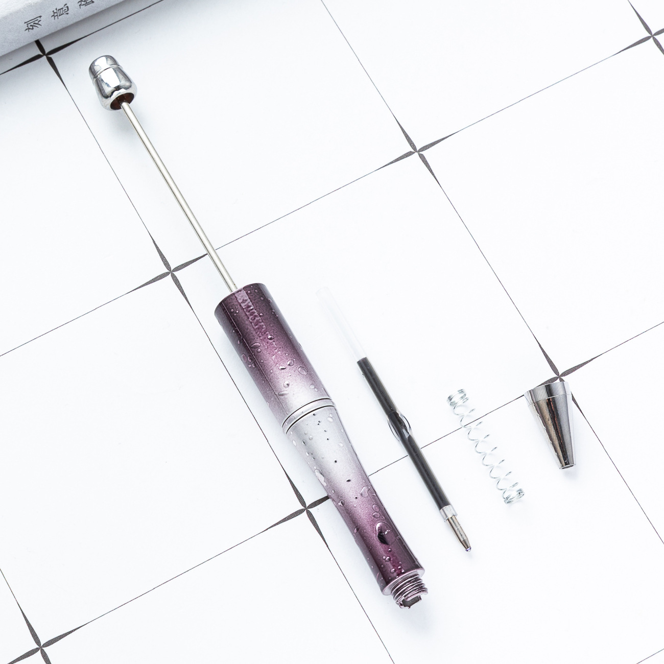 Diy Star Bead Pen creativo galvanizado UV Bead Pen estrella sequin gradiente Bead Pen al por mayor