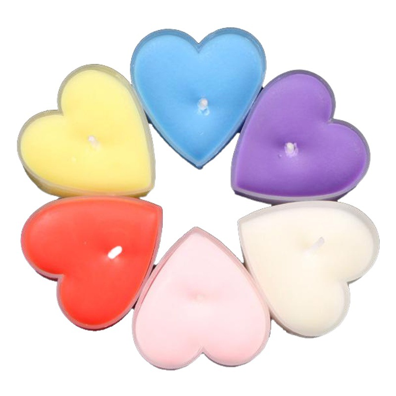 Juego de velas de PVC creativas en forma de corazón de 9 piezas, vela romántica de cumpleaños para el Día de San Valentín chino, vela para cena a la luz de las velas en forma de corazón para enamorados