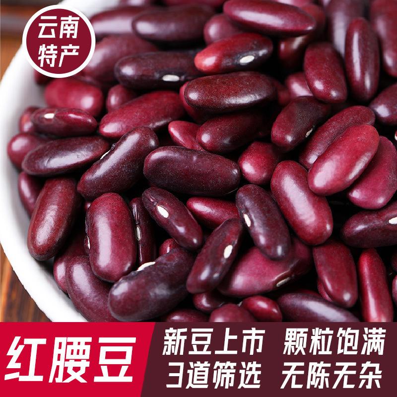云南农家自种正宗红腰豆新豆新鲜大粒精选大红豆子干货厂家代发
