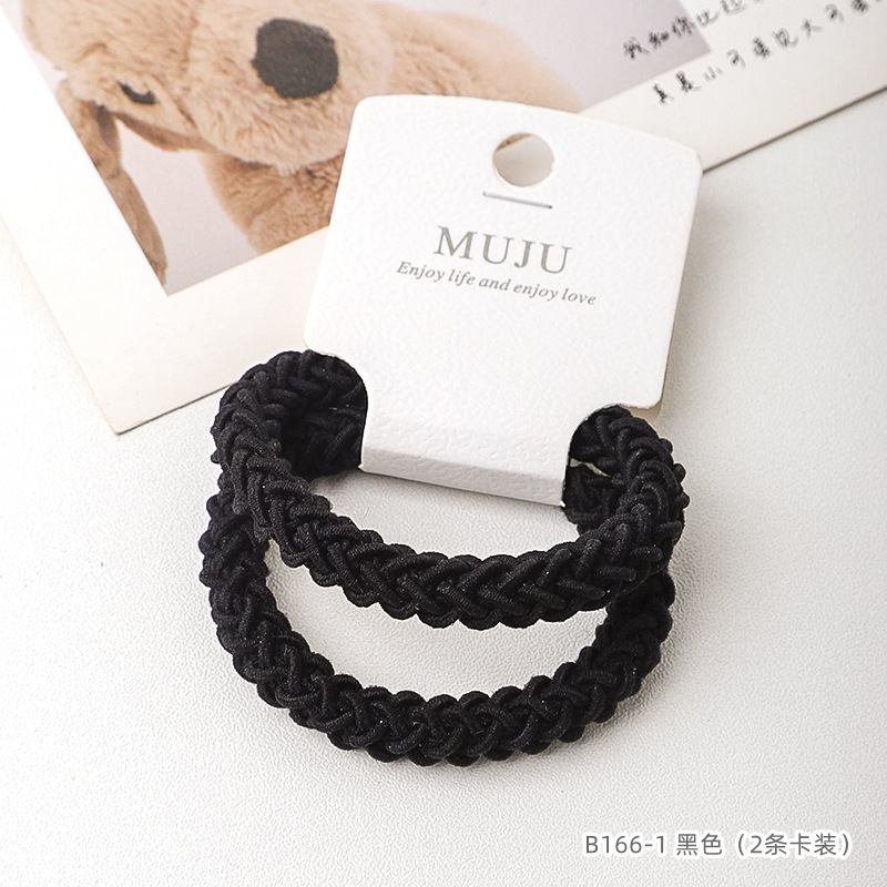 [Carga de tarjeta] sensación de alto nivel coreano de cabello de código de barras de moda de alta elasticidad de cabello anillo de cabello correa de cola de caballo