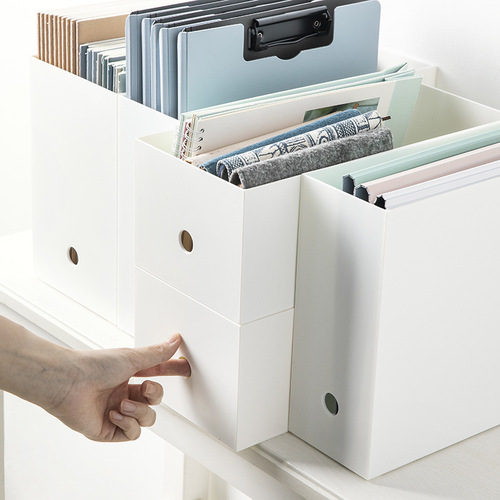 Desktop stationery storage box books bookshelf organizer cabinet bevel file box office A4 file storage box